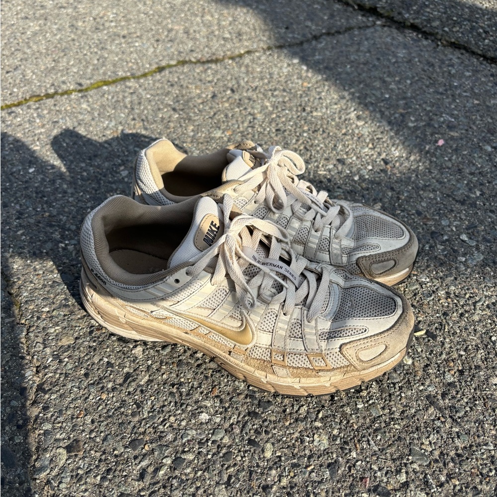 Nike Hangul Day Cream Sneakers bowerman series P-6000 sneakers used worn